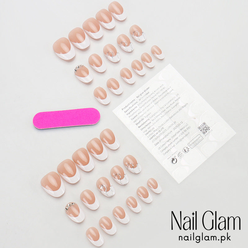 Nail Glam 574 - Love at First Sight (24Pcs) - Application Kit Included