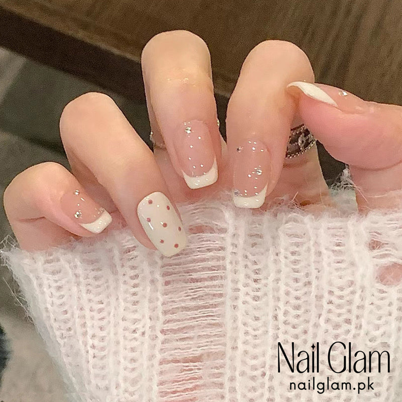 NailGlam 578 - Delicate Dot (30Pcs) - Application Kit Included