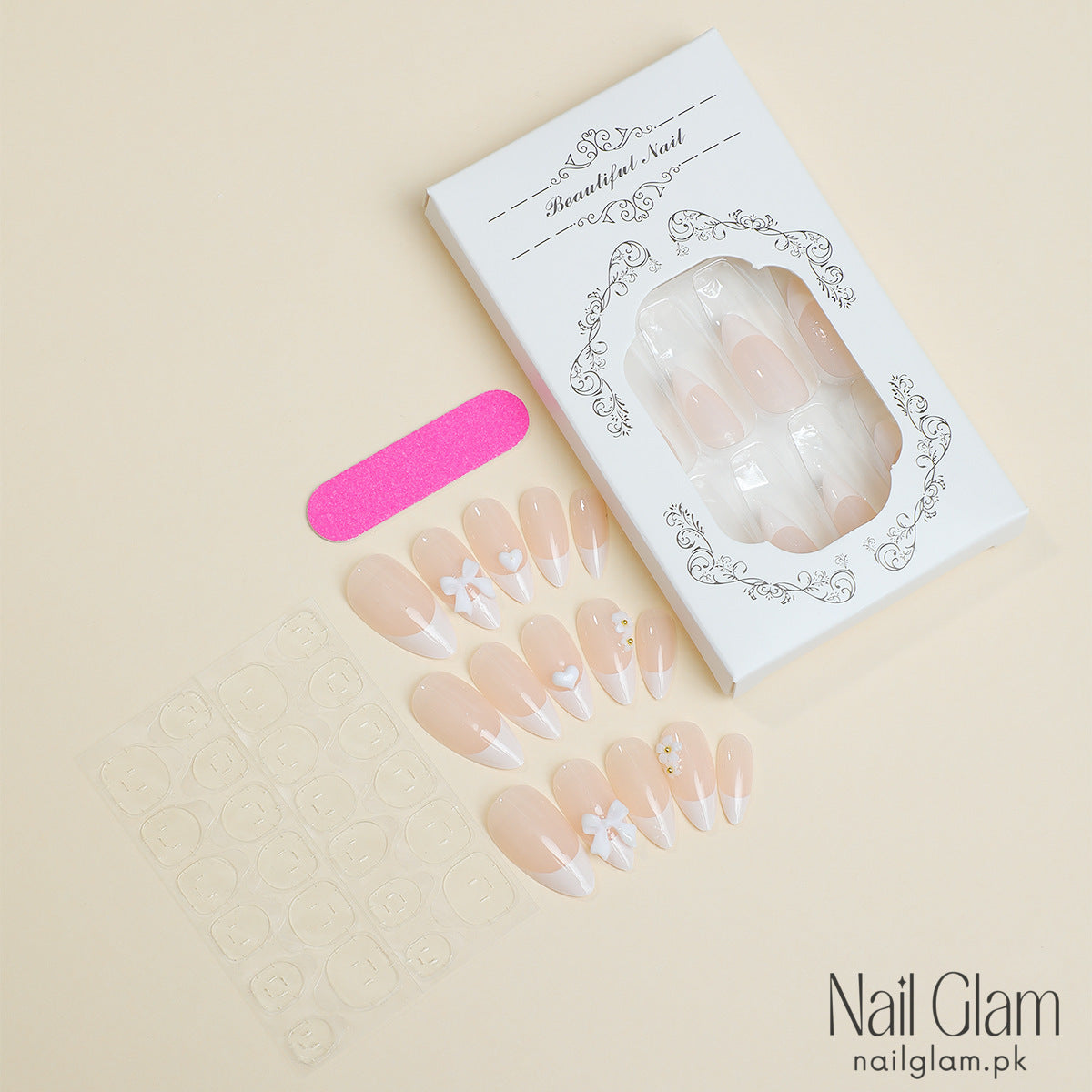 Bow Almond Shaped (24Pcs) - Application Kit Included