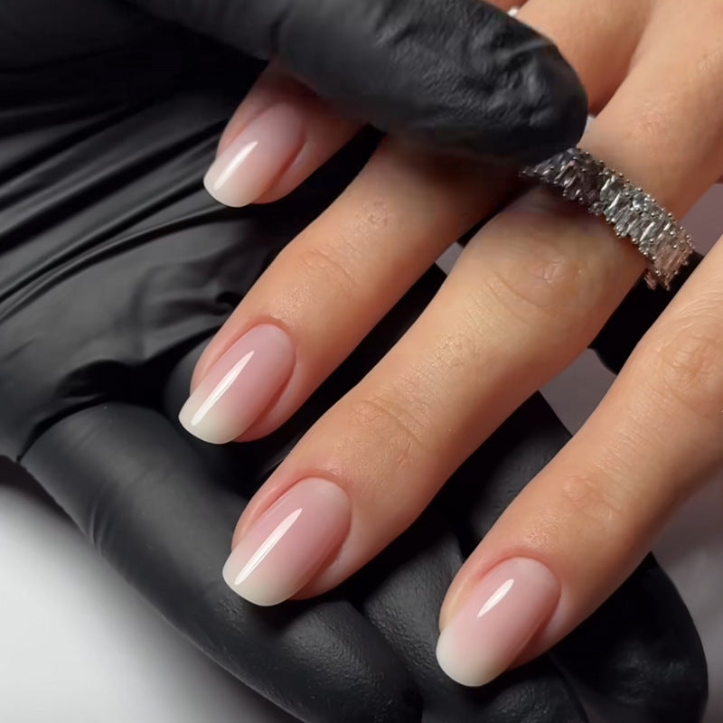 Nail Glam 615 - Milky White Press-On Nail Set (24Pcs) - Application Nail Kit Included