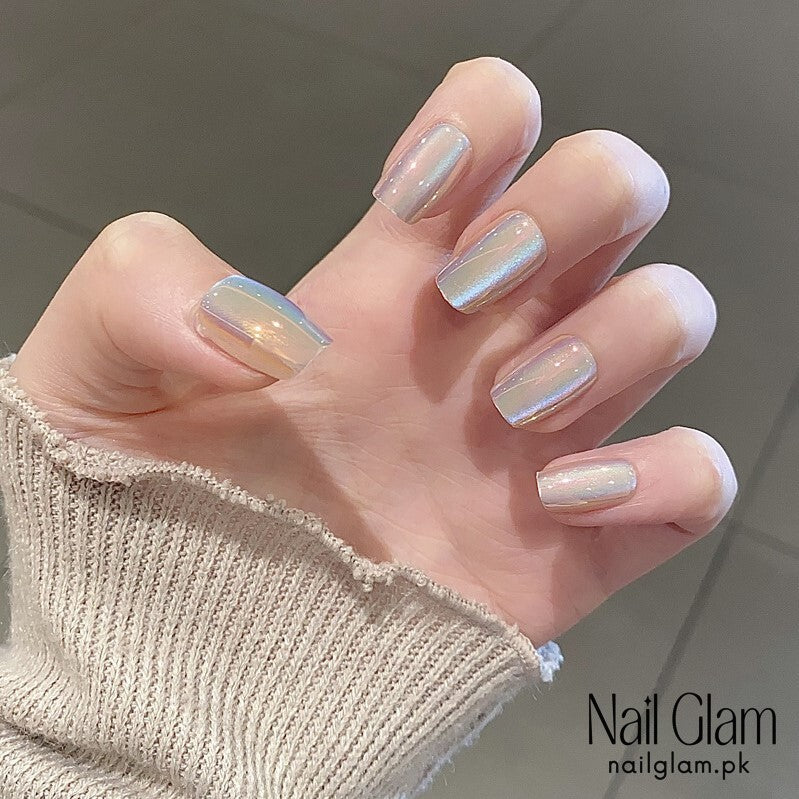 NailGlam 619 - Laser Flash Cat Eye (30Pcs) - Free Nail Kit Included