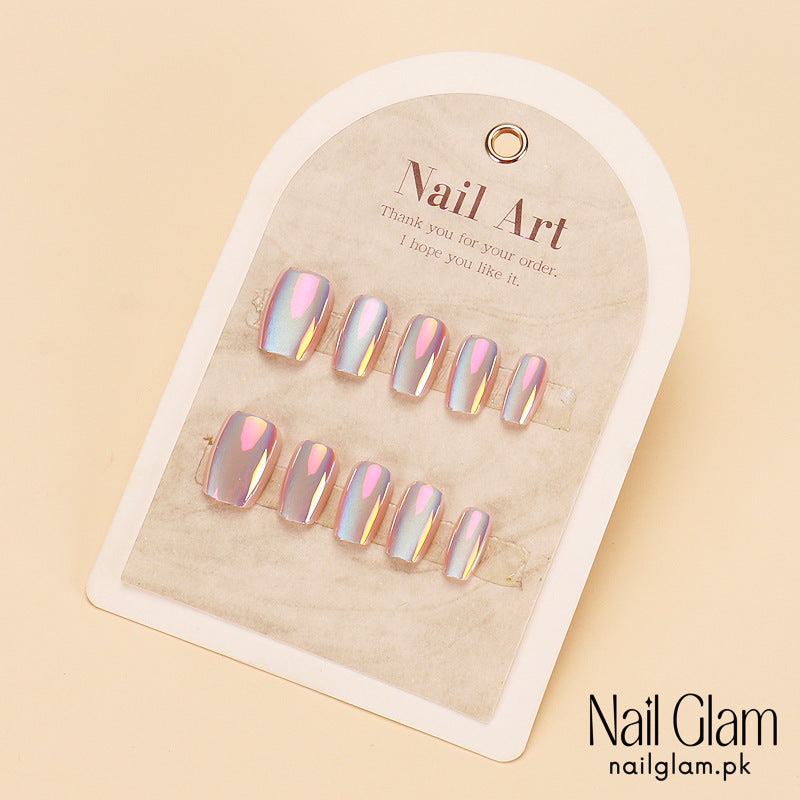 NailGlam 619 - Laser Flash Cat Eye (30Pcs) - Free Nail Kit Included