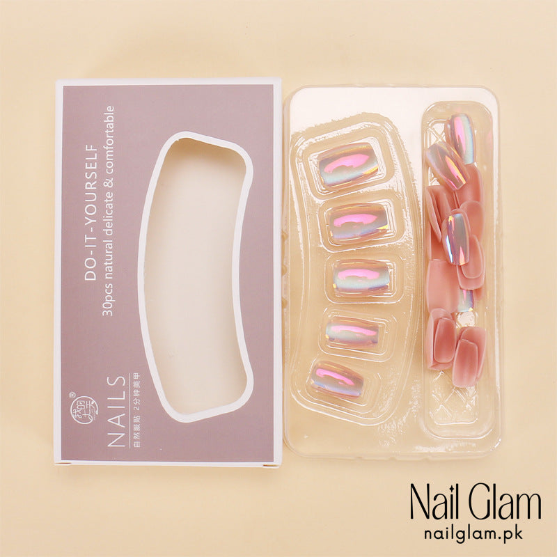 NailGlam 619 - Laser Flash Cat Eye (30Pcs) - Free Nail Kit Included