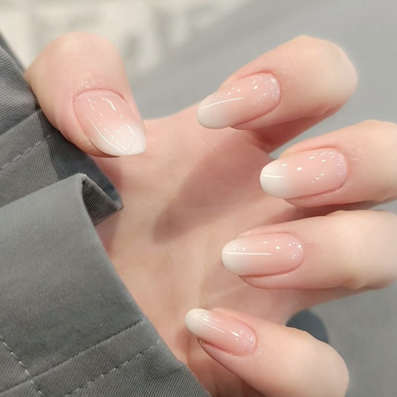Nail Glam 623 - Cheese Gradient Press-On Nail Set (30Pcs) - Application Nail Kit Included