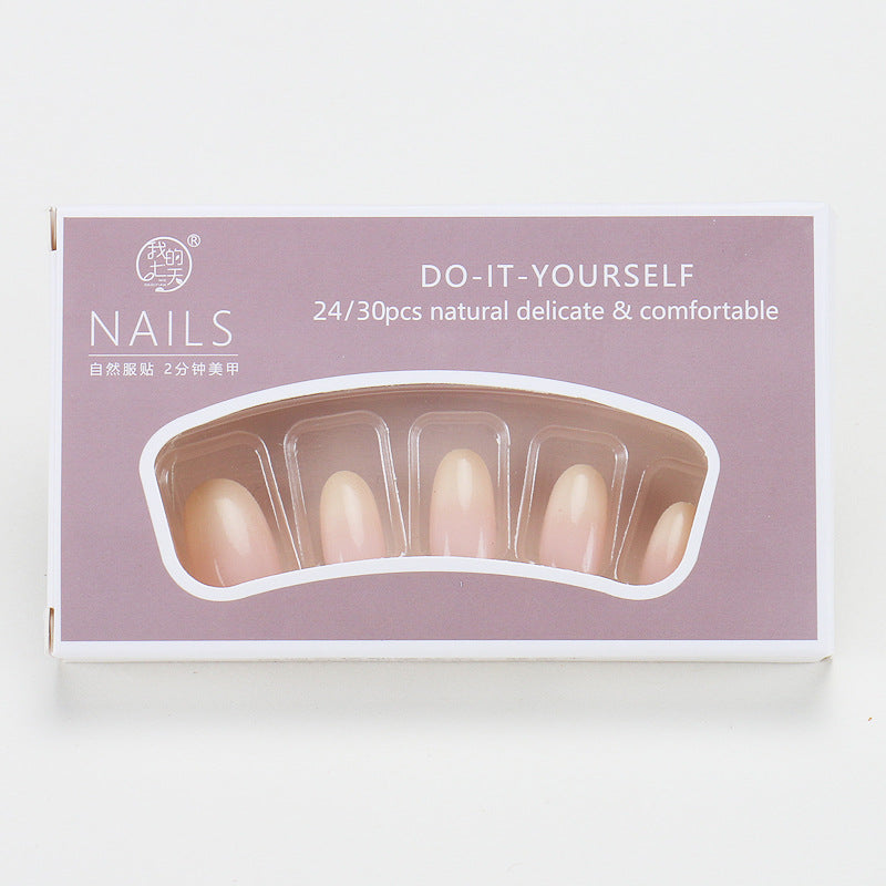 Nail Glam 623 - Cheese Gradient Press-On Nail Set (30Pcs) - Application Nail Kit Included