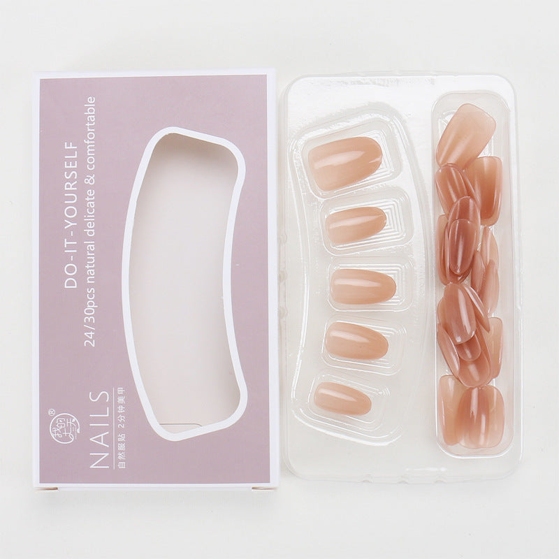 Nail Glam 625 - Nude Press-On Nail Set(30Pcs) - Application Nail Kit Included