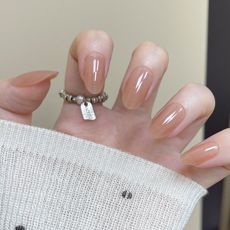 Nail Glam 625 - Nude Press-On Nail Set(30Pcs) - Application Nail Kit Included