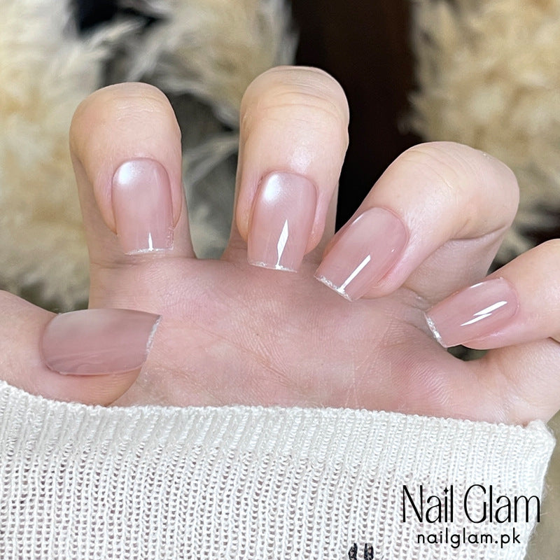 NailGlam 627 - Gentle Elegant (30Pcs) - Application Kit Included