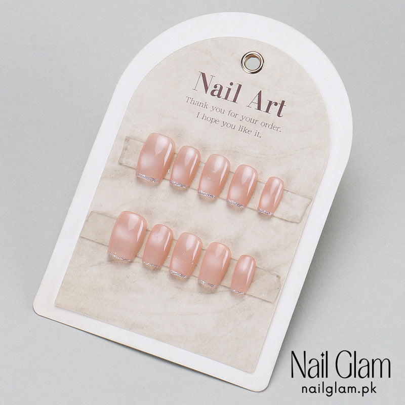 NailGlam 627 - Gentle Elegant (30Pcs) - Application Kit Included