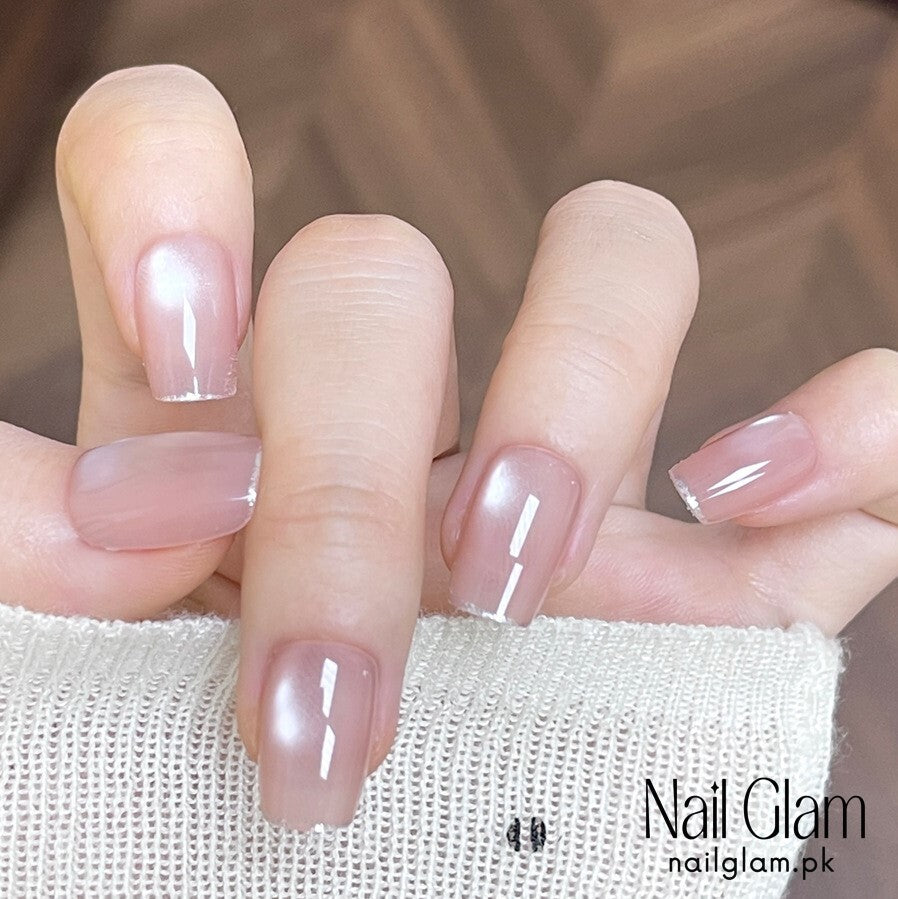 NailGlam 627 - Gentle Elegant (30Pcs) - Application Kit Included