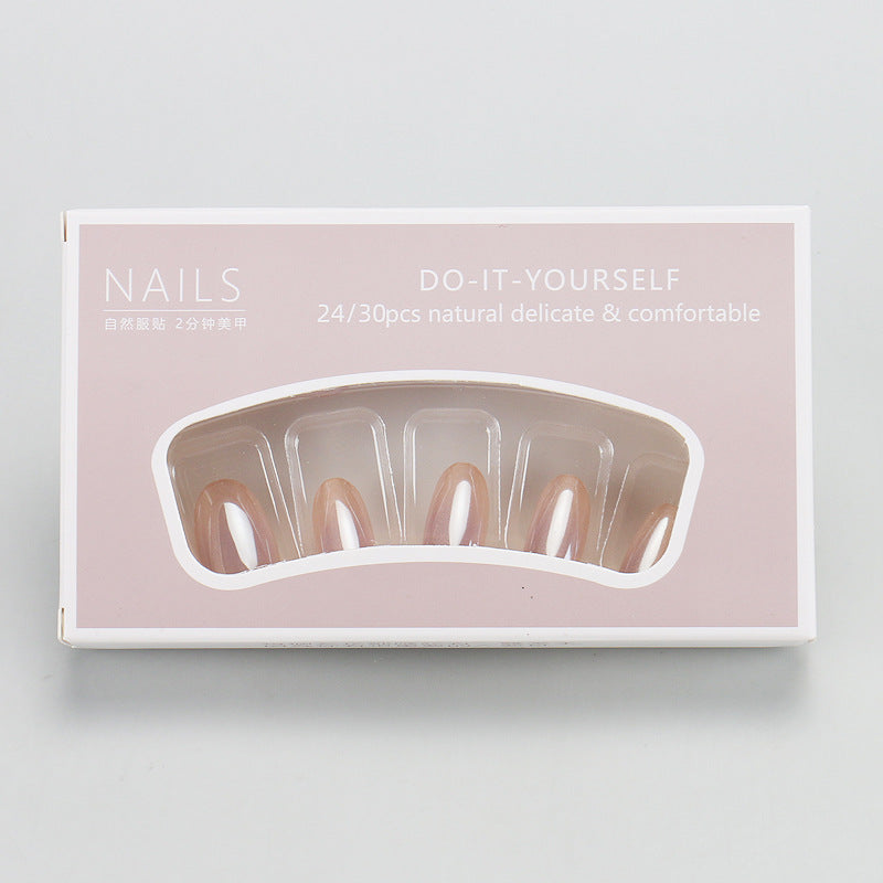 Nail Glam 631 - Gradient Cat Eye Nail Set (30Pcs) - Application Nail Kit Included