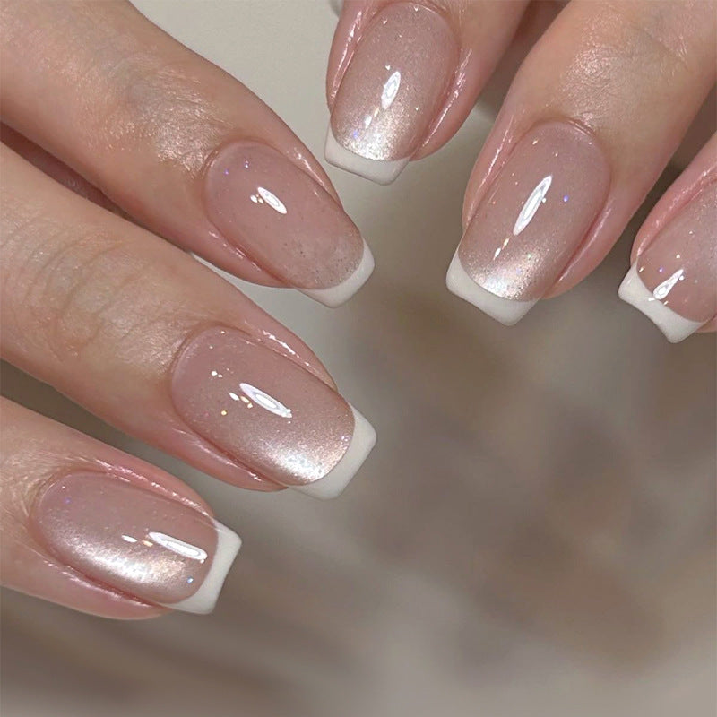 Nail Glam 635 - Nude Press-On Nail Set (30Pcs) - Application Nail Kit Included