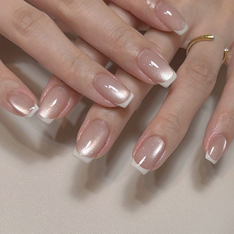 Nail Glam 635 - Nude Press-On Nail Set (30Pcs) - Application Nail Kit Included