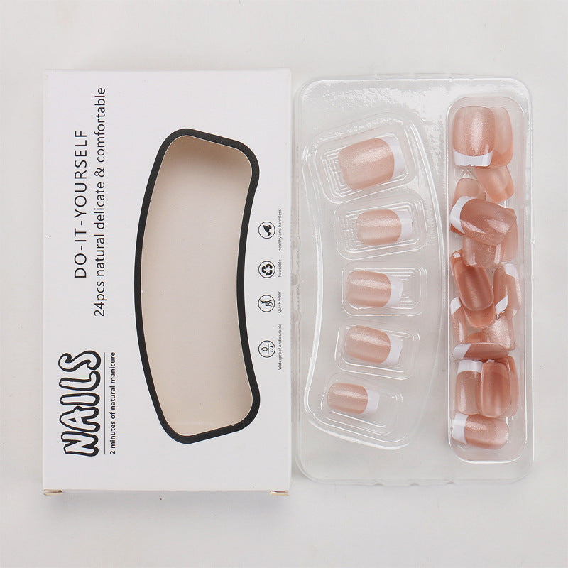 Nail Glam 635 - Nude Press-On Nail Set (30Pcs) - Application Nail Kit Included