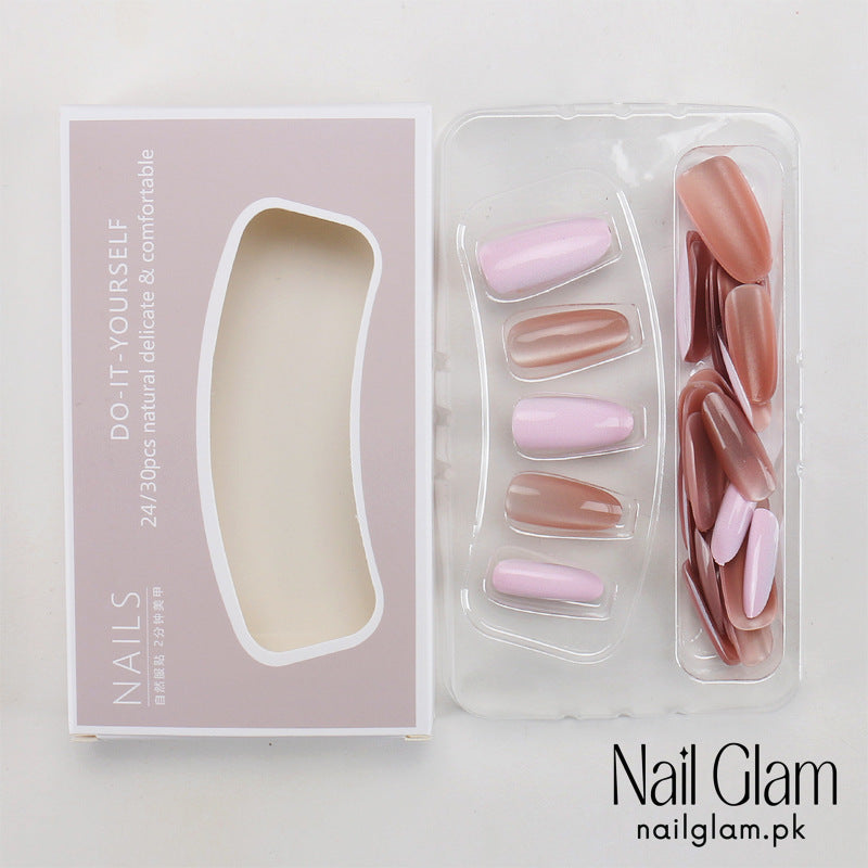 NailGlam 637 - Slim and Graceful (30Pcs) - Application Kit Included
