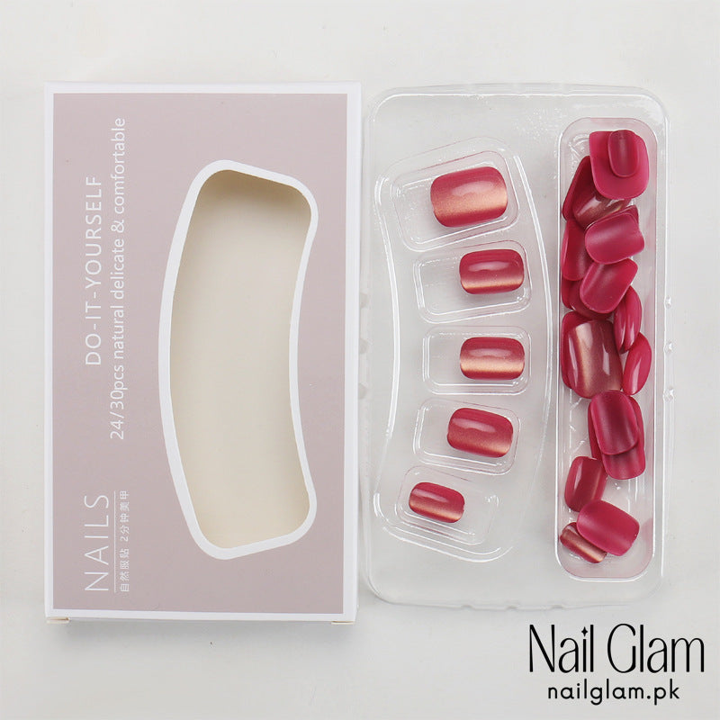 NailGlam 638 - Luxury Style Pink Gradient (30Pcs) - Application Kit Included