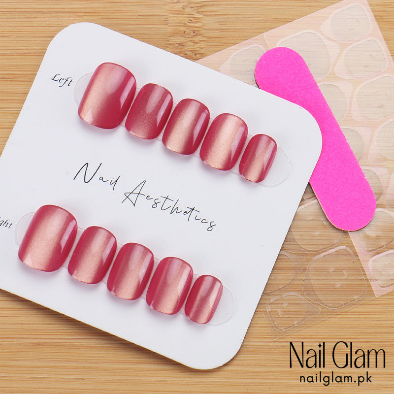 NailGlam 638 - Luxury Style Pink Gradient (30Pcs) - Application Kit Included