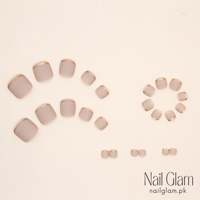 Matte Elegance Toe Press On (24Pcs) - Nail Kit Included