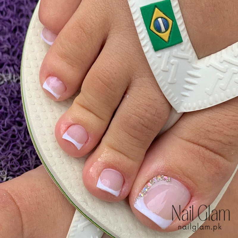 Soft Taupe Gold-Tip (24Pcs) - Nail Kit Included