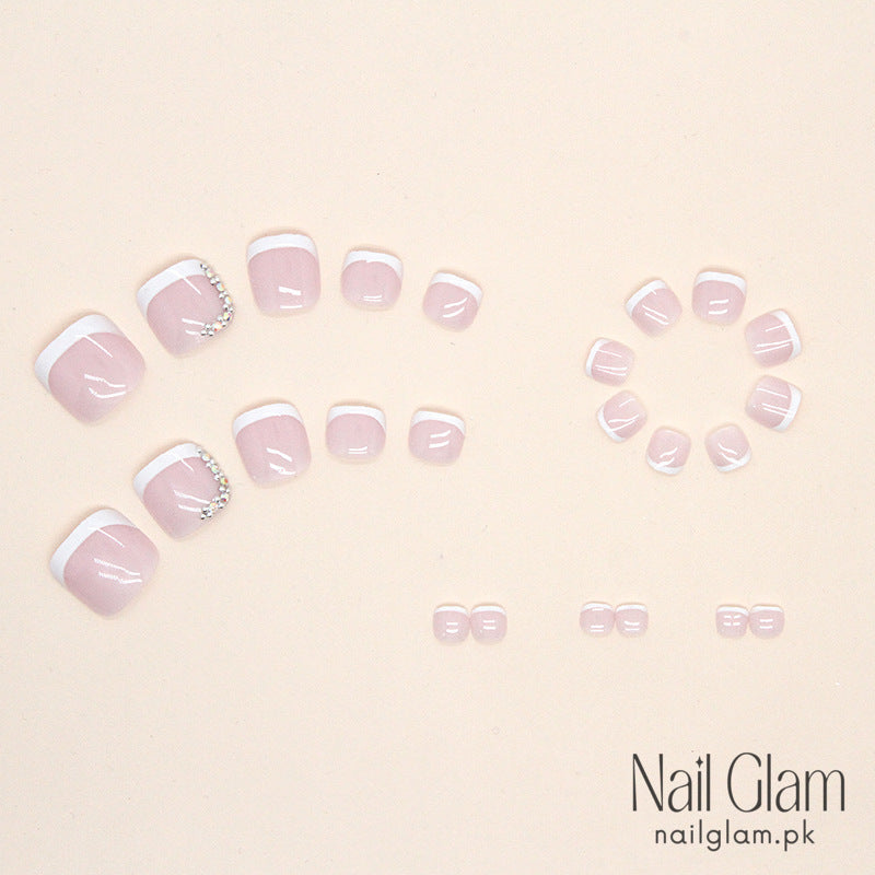 Soft Taupe Gold-Tip (24Pcs) - Nail Kit Included