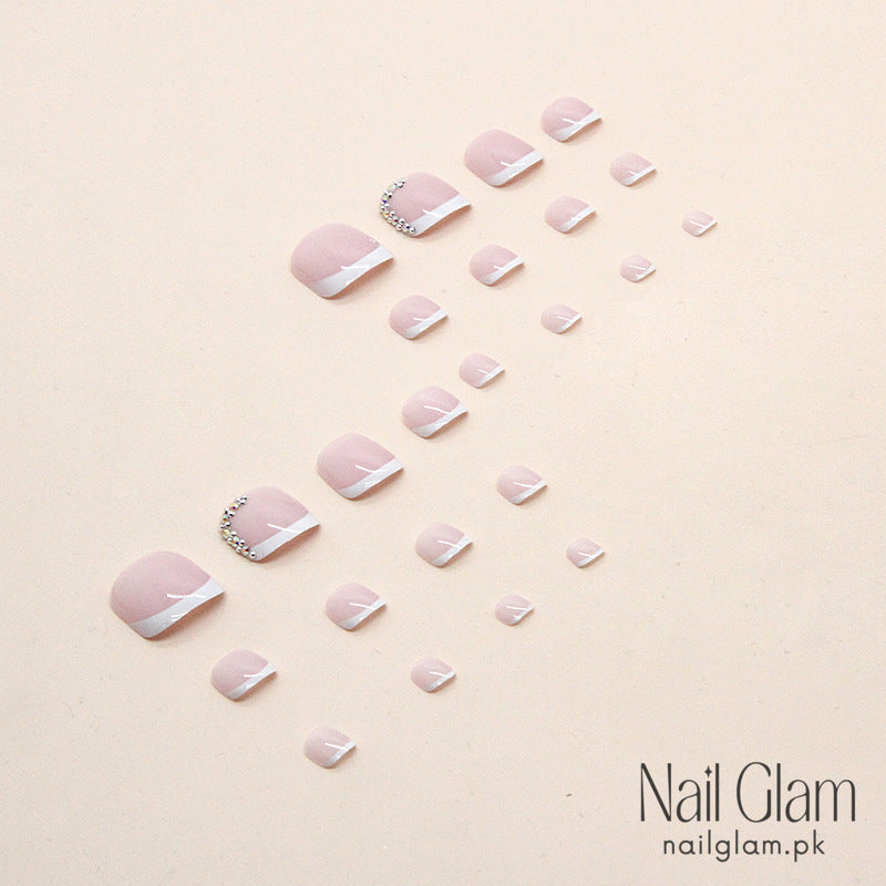 Soft Taupe Gold-Tip (24Pcs) - Nail Kit Included