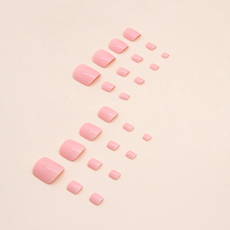 Nail Glam T8 - Soft Pink Square Toe Press-On Nails (24Pcs) - Apllication Nail Kit Included